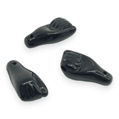 Pasador mano azabache protección plástico / unidad 0