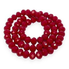 Sarta cristales 8 mm murano facetado unicolor / tira 0