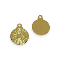 Dije colgante padre nuestro oración religioso 11 mm baño de oro / unidad 0