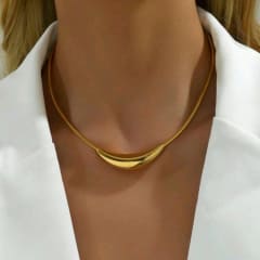 Collar de acero minimalista estilo europeo / unidad 0
