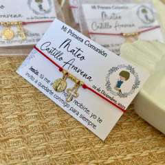 Souvenir pulseras hilito rojo recuerdos de bautizo comunión confirmación / docena 0