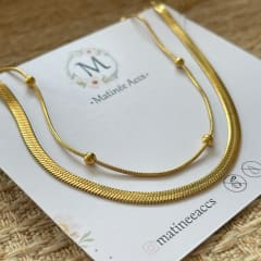 Tobillera doble piel de serpiente balines acero / unidad 0