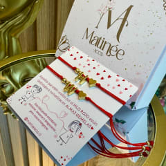 Pulsera hilito rojo parejas inicial corazon San Valentín  / set 0