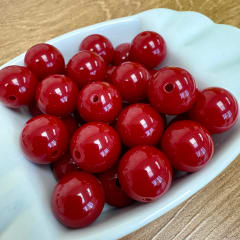 Cuentas redondas de acrílico grande 14 mm / 30 uds 0