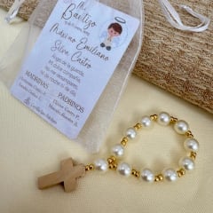 Souvenir decenarios de perlas para recuerdos de bautizo comunión / docena 0