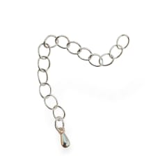 Cadena extensión alargador 5 cm baño de plata / unidad 0