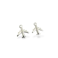 Mini dije avión viaje 10 mm baño plata / unidad 0