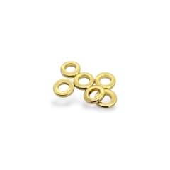 Argollas cerradas soldadas baño de oro 4 mm / gramo 0