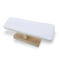 Exhibidor barra plana madera eco cuero blanco / unidad 0