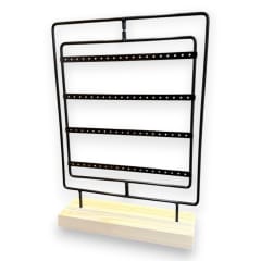 Exhibidor giratorio aros zarcillos 40 pares negro madera metal / unidad 0