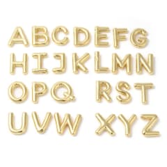 Maxi Letras globo pasadoras abecedario baño de oro / unidad 0