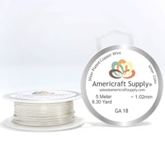 Alambre calibre 18 plateado americraft supply silver / Rollo 0