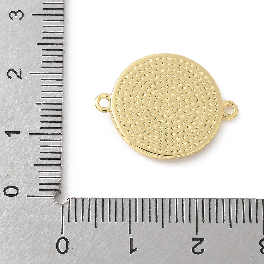Dije conector virgen guadalupe 22 mm baño oro / unidad2