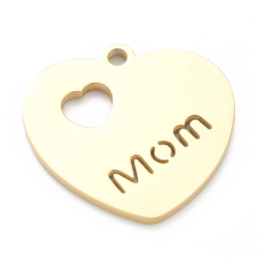 Dije colgante mamá i love mom acero / unidad1