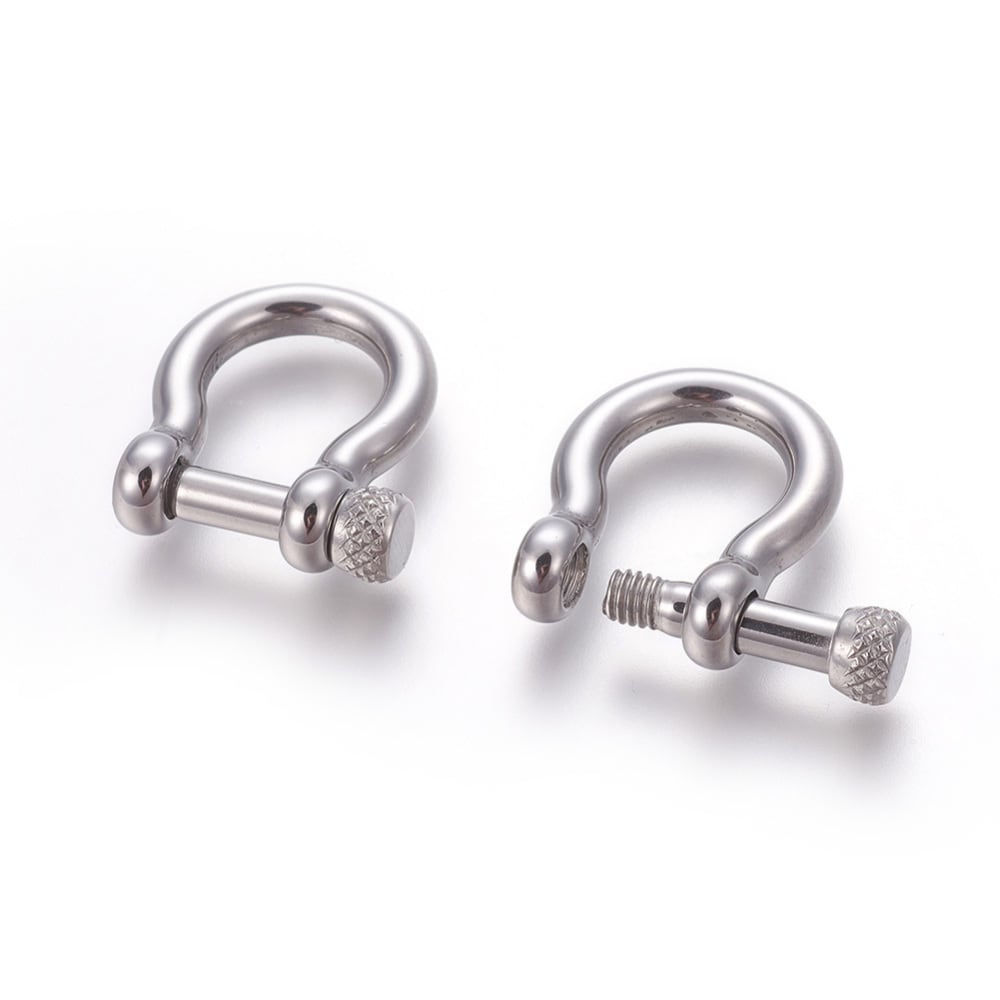 Dije conector grillete caballo 24 mm acero / unidad2