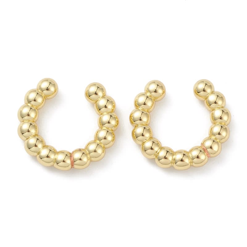 Ear cuff solitarios chunky balines 14 mm / unidad3