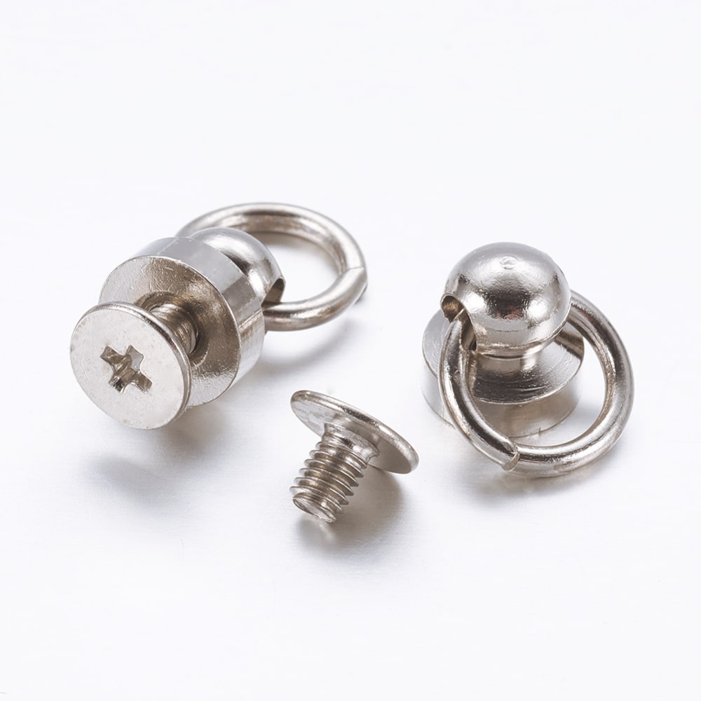 Pin con tornillo enroscable + argolla / par2