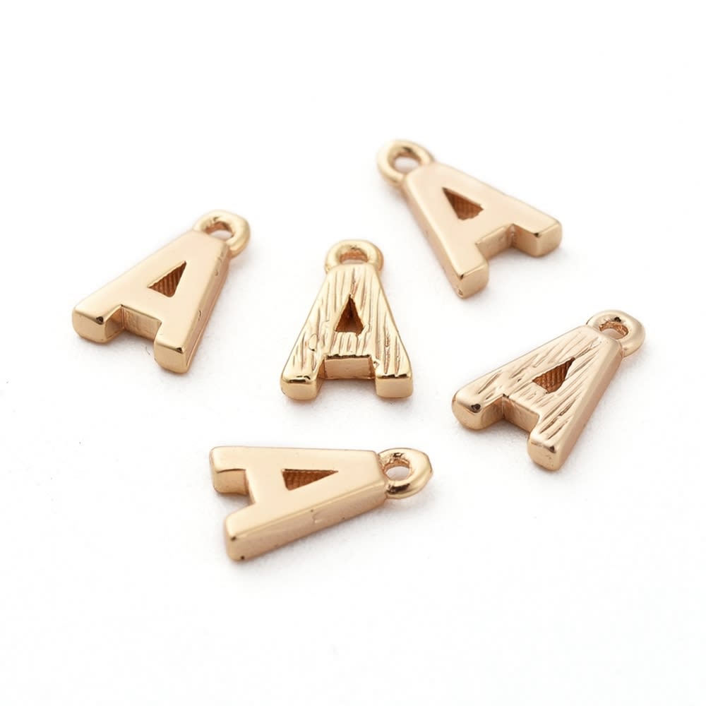 Letras colgantes abecedario 8.5 mm baño de oro / unidad2