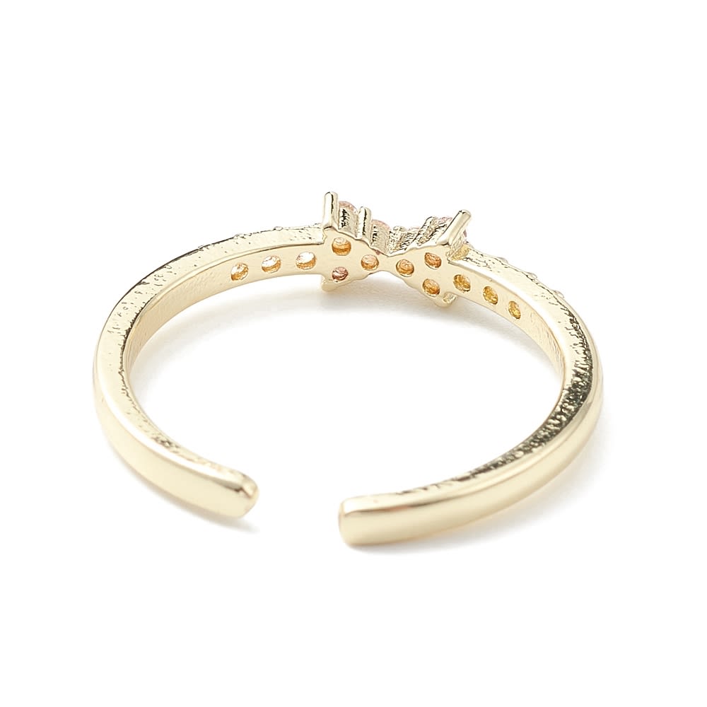 Anillo ajustable mini lazo coquette con zircón / unidad3