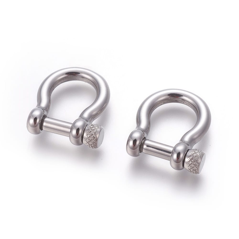 Dije conector grillete caballo 24 mm acero / unidad5