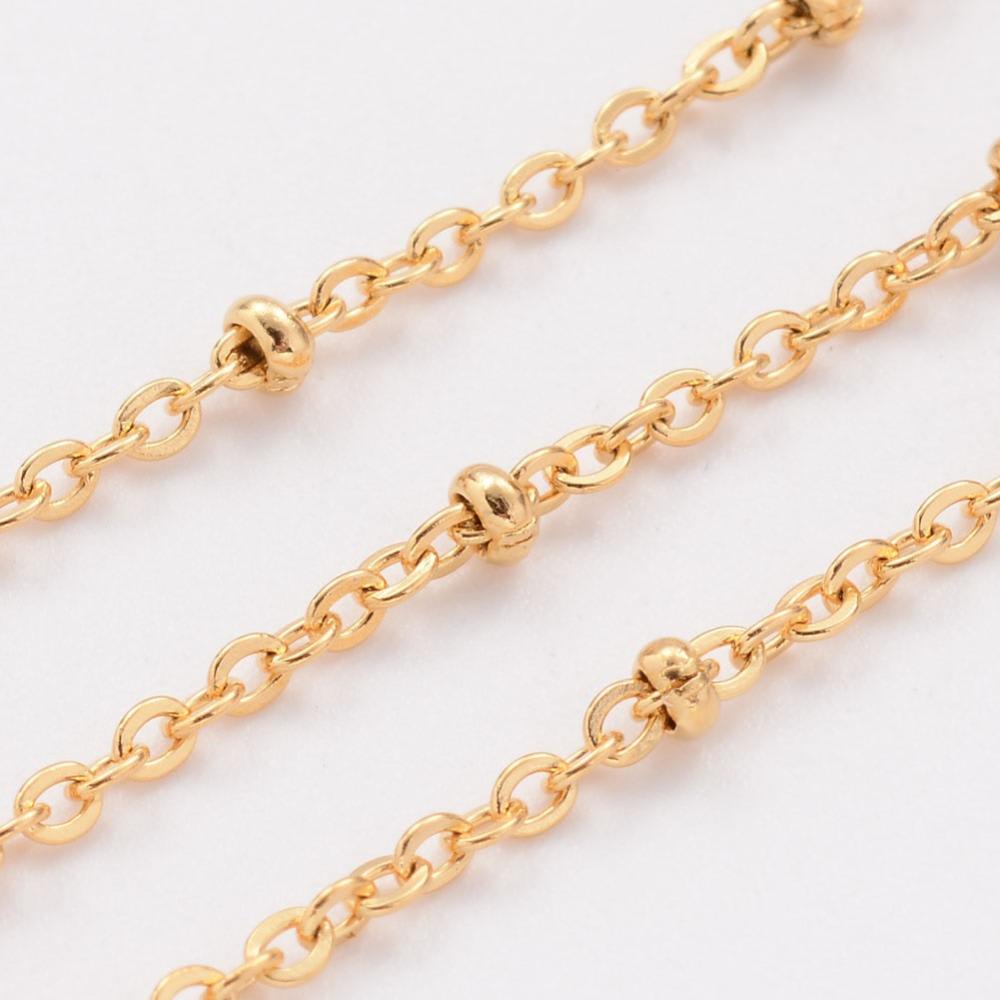 Cadena con balines acero dorado plateado / metro1