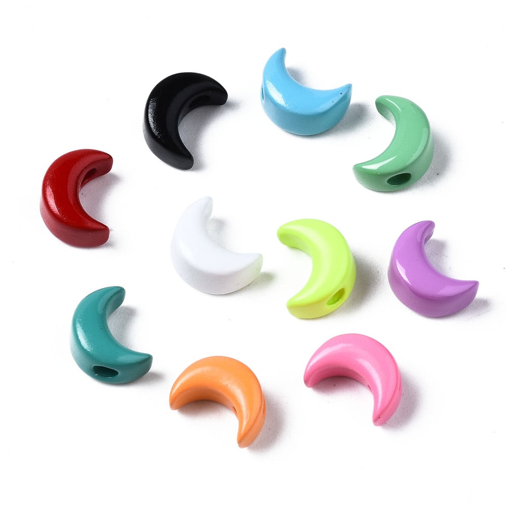 Pasadores multicolor Luna 10 mm latón pintado / unidad1