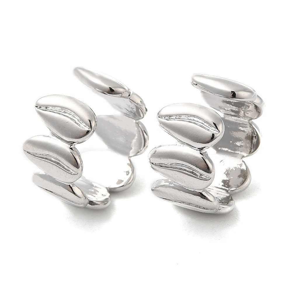 Ear cuff aros solitarios forma hoja chunky baño oro / unidad2