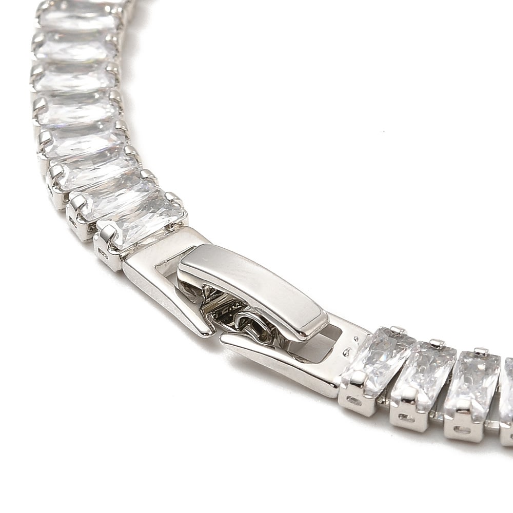 Collar elegante de zircón baño de platino / unidad3