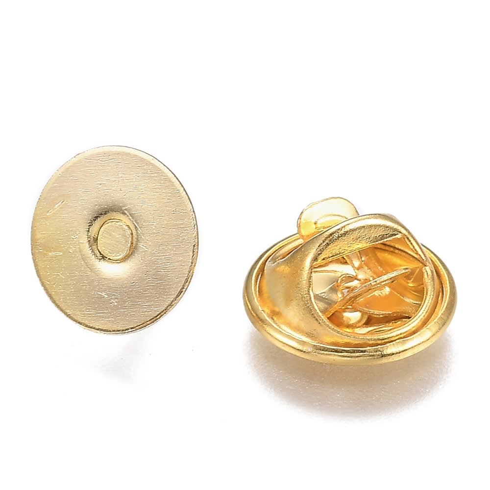 Base para pin traje de solapa mariposa 8 mm baño de oro / set3