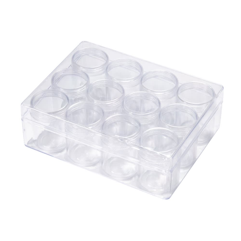 Caja organizadora con 12 cilindros 20 ml acrílico / set1