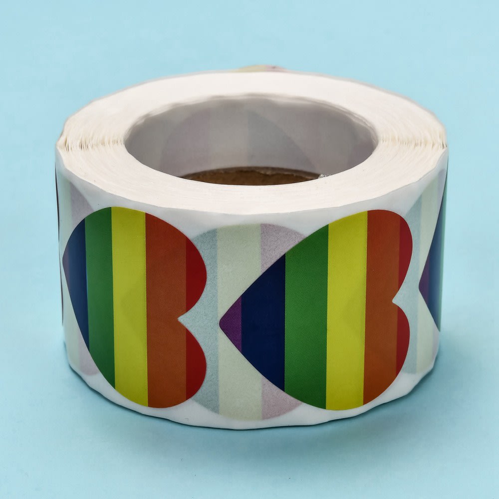 Rollo 500 Etiqueta Adhesiva Sticker 38 mm orgullo gay3