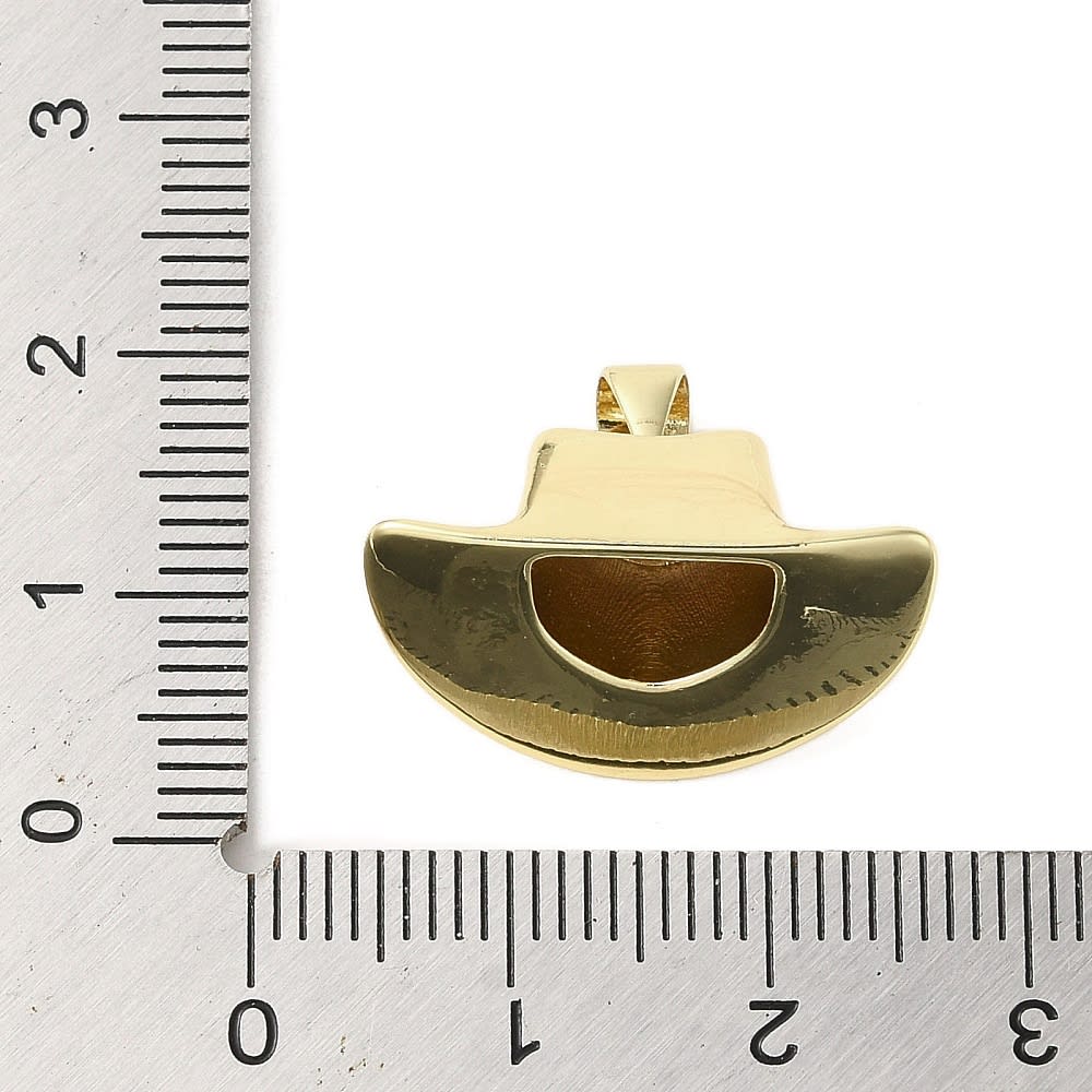 Dije colgante sombrero cowboy baño de oro / unidad2