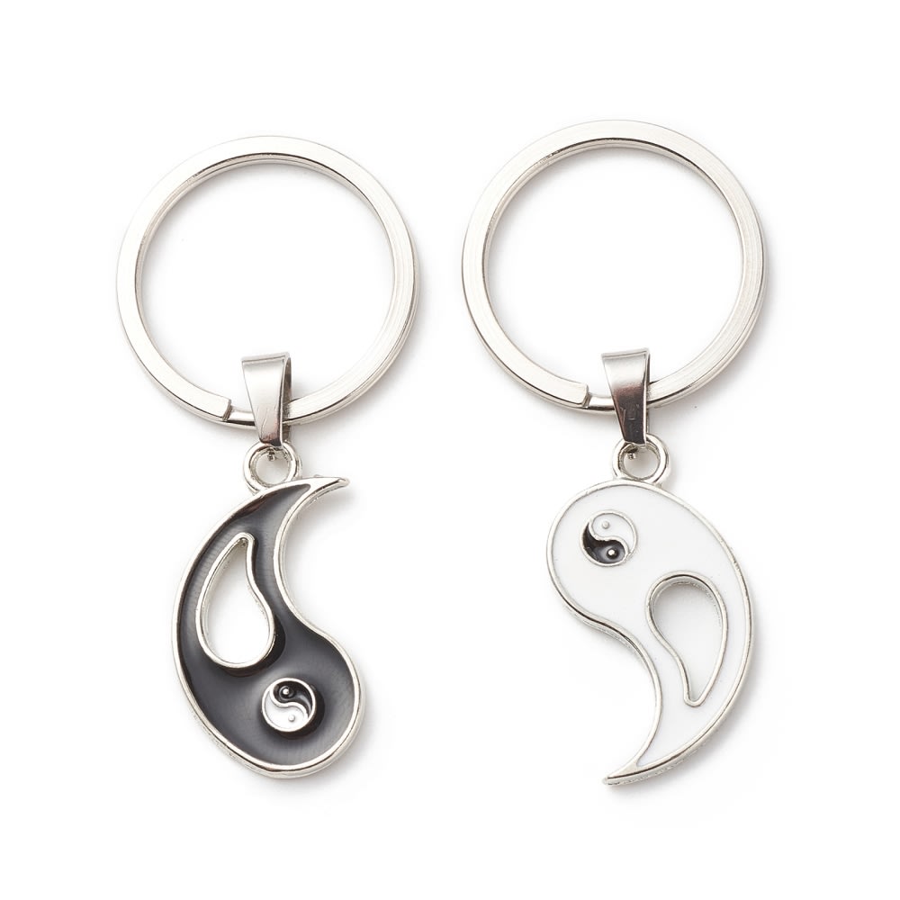 Llavero recuerdo souvenir parejas Yin Yang acero / set2