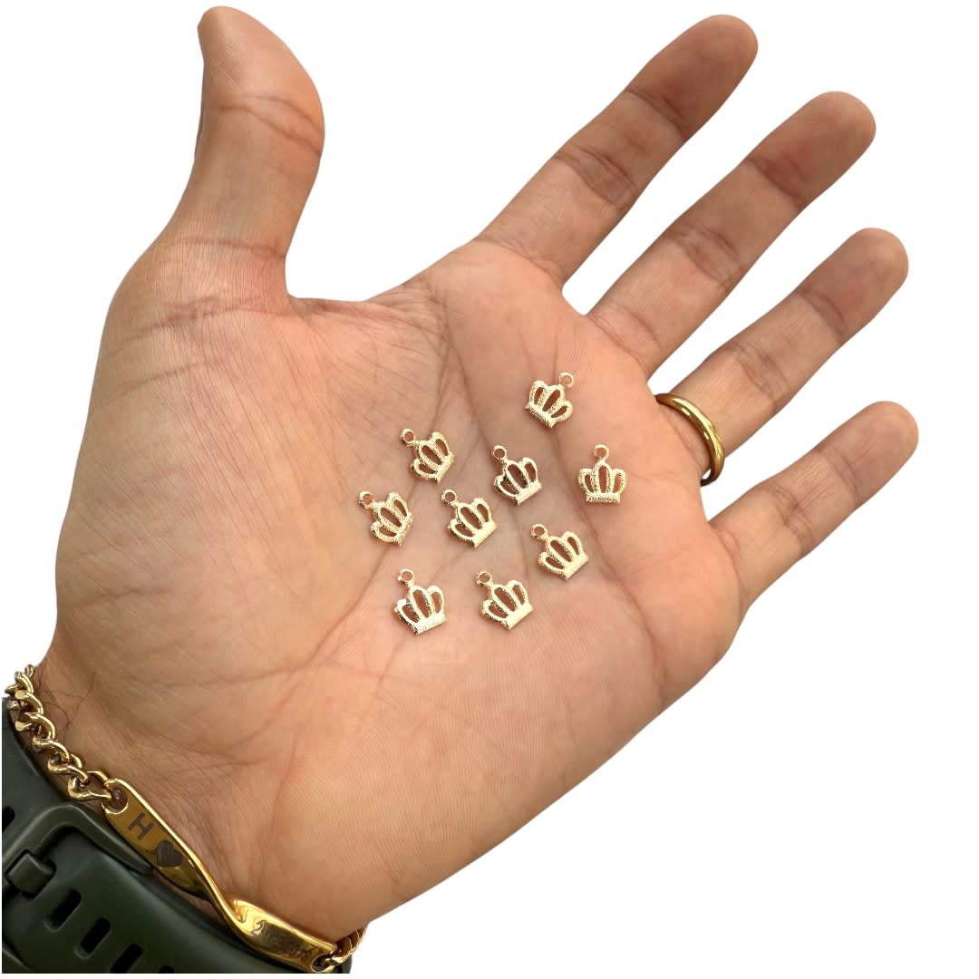 Mini dije corona diamantada 8 mm gold-filled / unidad2