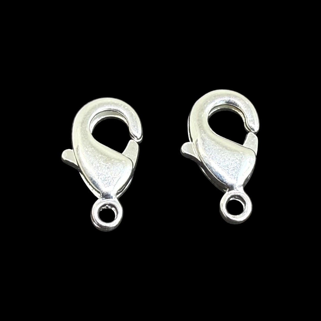 Broche pico loro 9 mm Baño de plata / unidad4