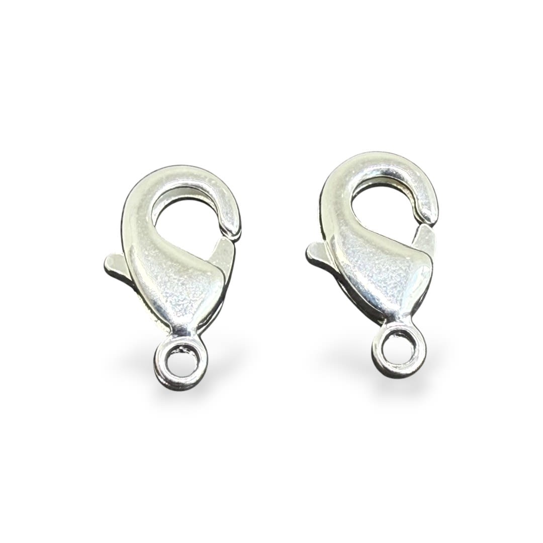 Broche pico loro 9 mm Baño de plata / unidad2