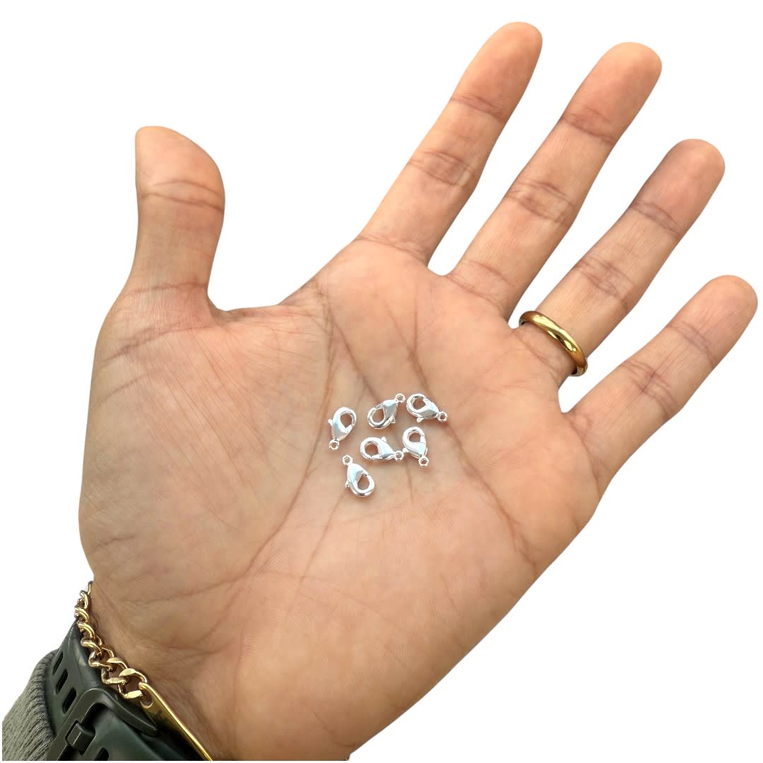 Broche pico loro 9 mm Baño de plata / unidad3