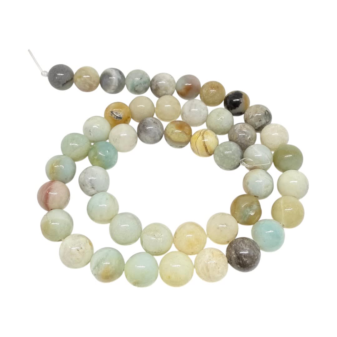 Sarta abalorios cuentas piedra amazonita / tira1