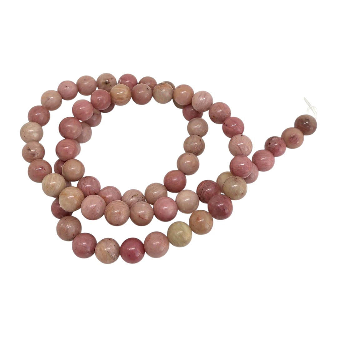 Sarta abalorios cuentas piedra rodocrosita / tira2