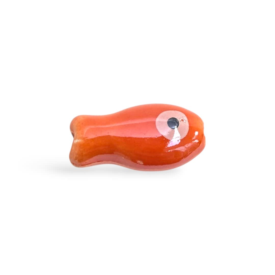 Pasador ojo turco nazar pez peces 19.5 mm porcelana / unidad17