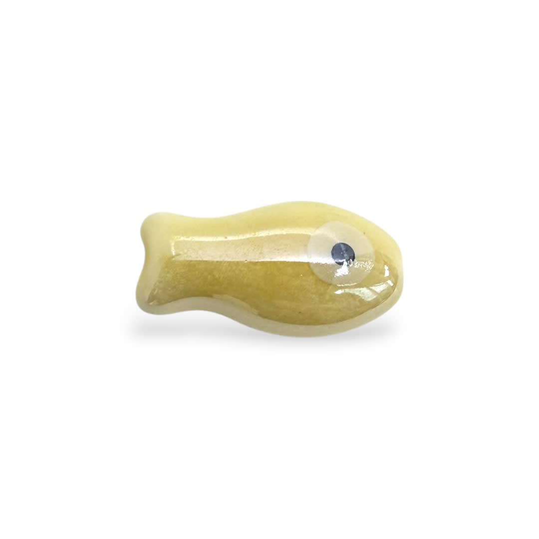 Pasador ojo turco nazar pez peces 19.5 mm porcelana / unidad16