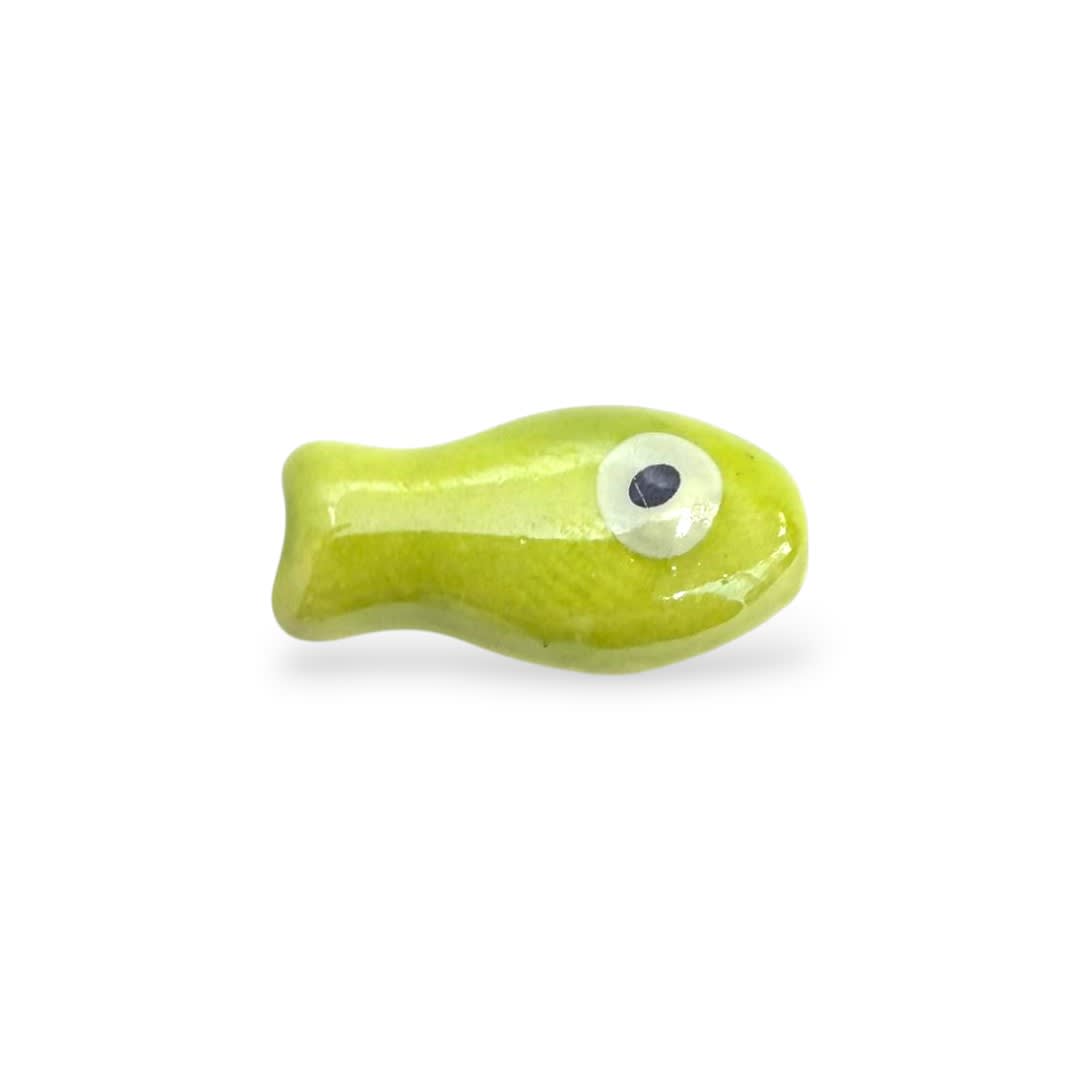Pasador ojo turco nazar pez peces 19.5 mm porcelana / unidad15