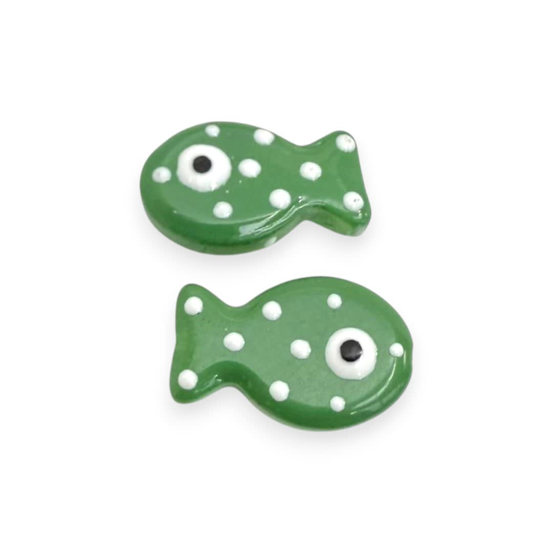 Dije pasador Pez pescado 19.5 mm murano / unidad8