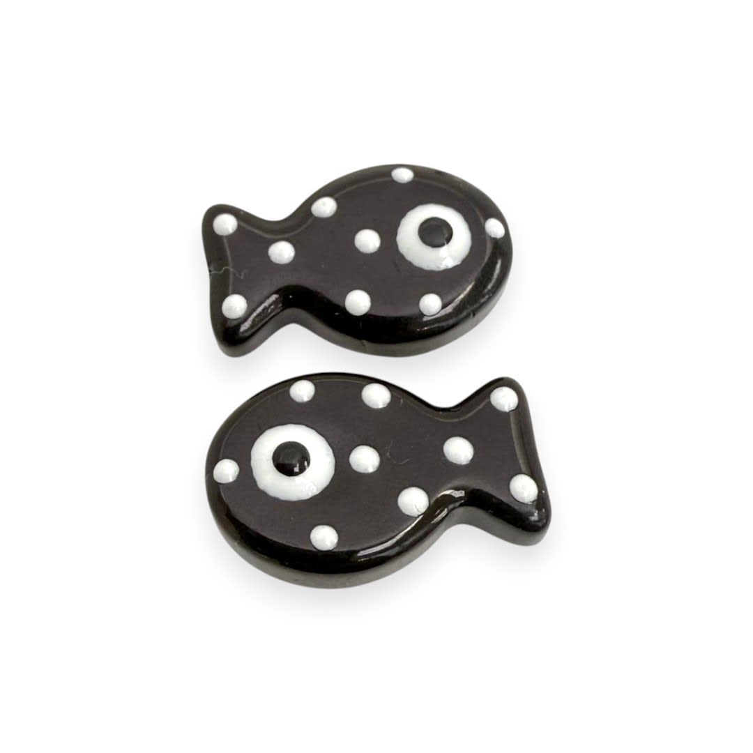 Dije pasador Pez pescado 19.5 mm murano / unidad6