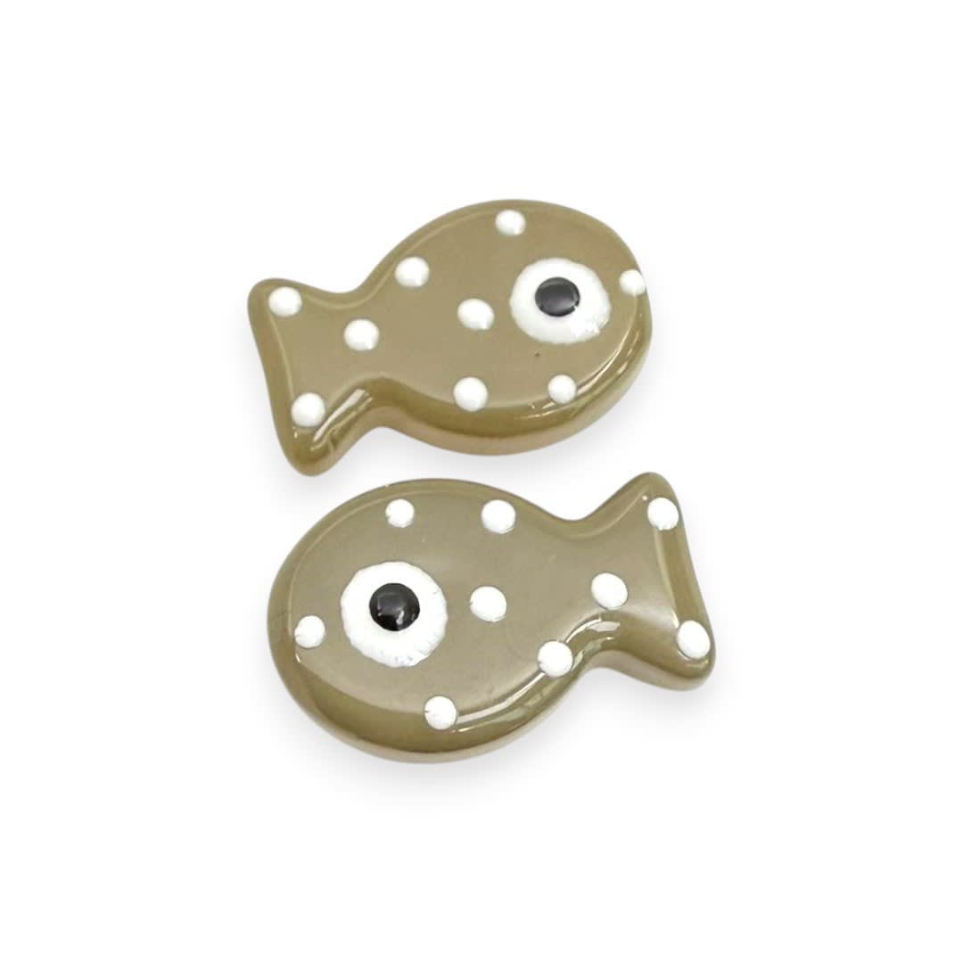 Dije pasador Pez pescado 19.5 mm murano / unidad5