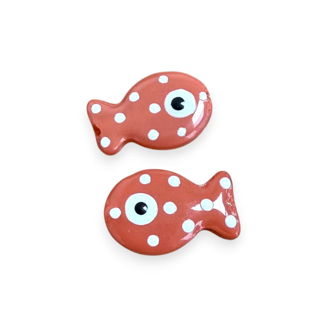 Dije pasador Pez pescado 19.5 mm murano / unidad4