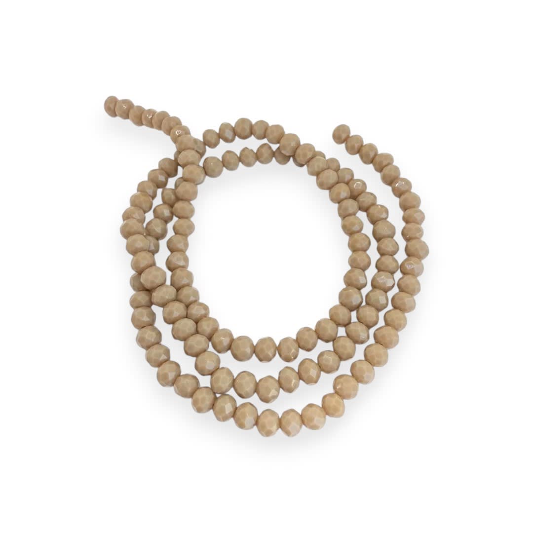 Sarta cristales 4 mm murano facetado unicolor / tira12