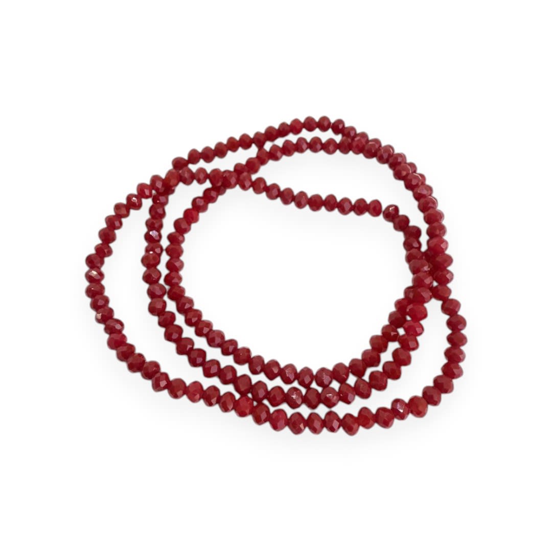 Sarta cristales 1 mm murano facetado unicolor / tira11