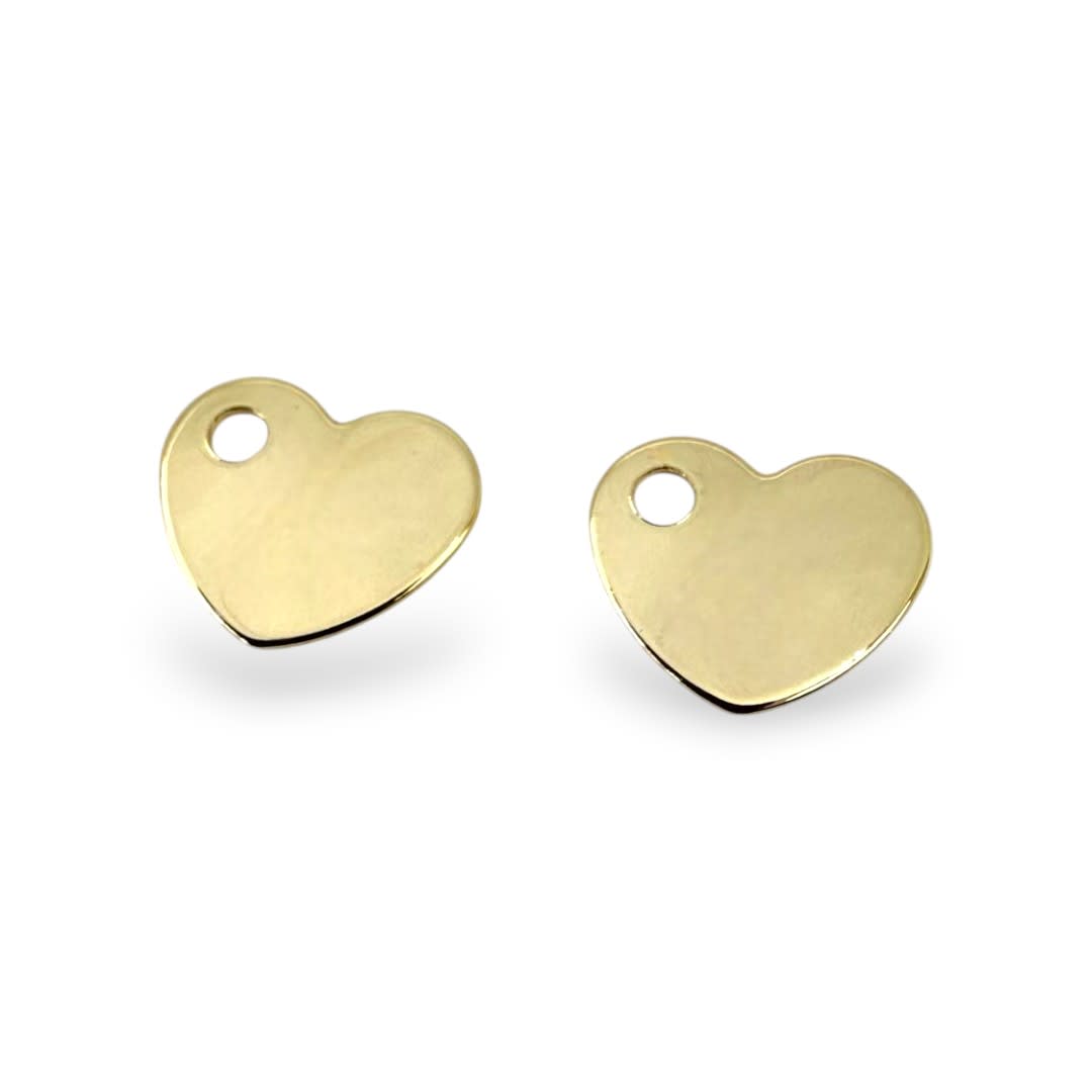 Dije colgante corazón 10 mm gold-filled / unidad1
