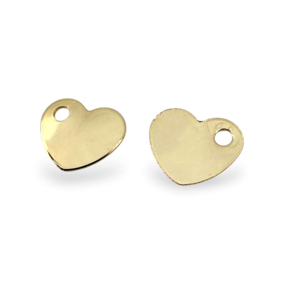 Dije colgante corazón 10 mm gold-filled / unidad3